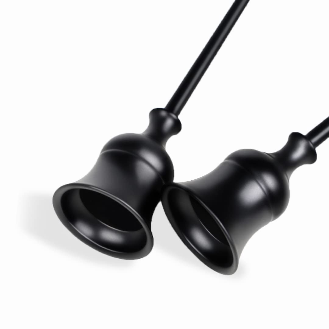 NLBTW Matte Black Candle Stick Candle Holder Set of 3, NLBTW Taper Candlestick Holders Vintage Festive Home Decor Hurricane Candle Holders for Fireplace Table Centerpiece