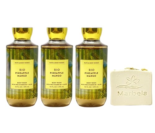 Bath & Body Works Rio Pineapple Mango 3 Piece Body Wash