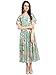Rare London Women Georgette A-Line Calf Length Dress (Ep3153_B_Green_Xl)