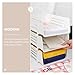 KAJHSTLOZ Plastic File Holder Sturdy Desktop Organizer Office File Storage Rack Document Holder Magazine Storage Dormitory Organizer