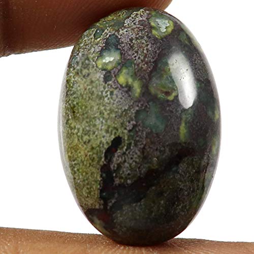 Jaspe sanguin de dragon pierre ovale pour création de bijoux de lithothérapie - 2