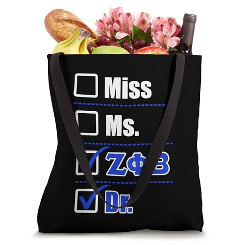 Bolso tote para graduación de doctorado de Zeta Phi Beta, bolso oficialmente licenciado de la hermandad Zeta Phi Beta HBCU miniatura 4