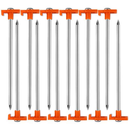 Zmpkhba 8 Pack Tent Stakes, Galvanized Non-Rust Camping Tent Pegs,
