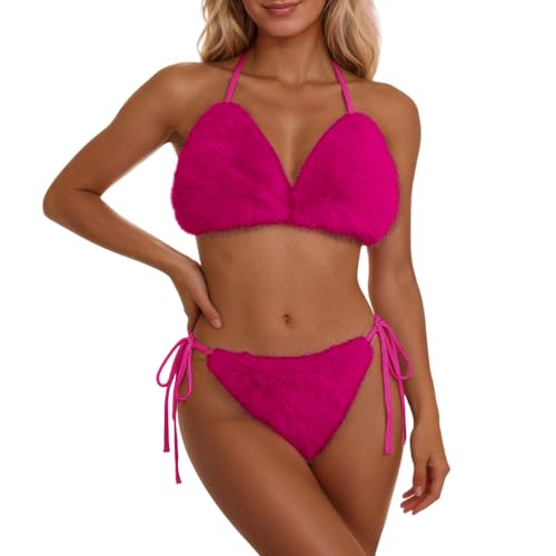 Bikini 2 pièces taille haute rose : le maillot extensible idéal pour sublimer vos formes