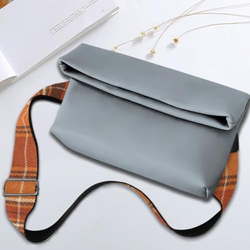 Image of Adjustable Purse Strap for Women, Crossbody Wide Handbag Strap Replacement, Sturdy Bag Strap with Silver Hardware