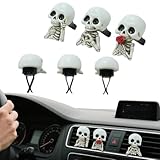 【Horrifying Halloween-Themed Design】: Embrace the spirit of Halloween with this eerie resin skull and half-body ghost ornament, meticulously sculpted to deliver a chilling yet captivating aesthetic. The dark, gothic style and lifelike details—such as...