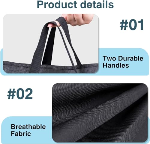 Habrur Clothes Cover 2pcs 72'' Bridal Wedding Gown Dress Garment Bag with Pockets Travel for Gowns Suit Bags4