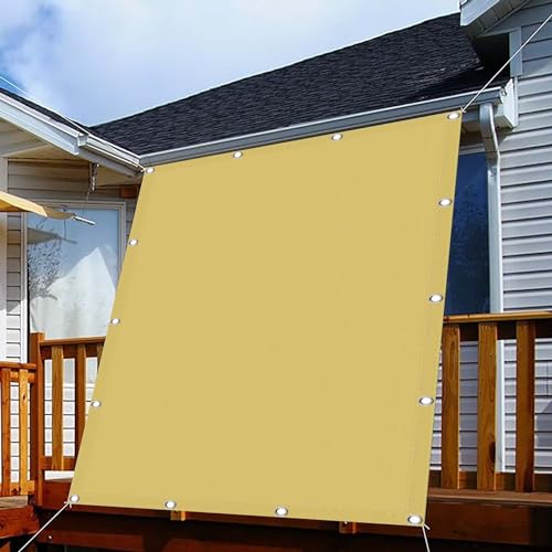 Voile solaire rectangulaire crème de haute qualité avec œillets - 3