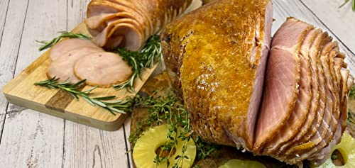 Holiday Ham Co. Honey Glazed Spiral Sliced Gourmet Ham. 8-9 pounds. Serves 16-18.