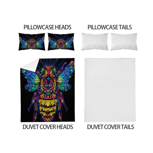 Housse de couette Animaux Flying imprimé 3D Les Abeilles Bedding