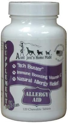 Aunt Jeni's Home Made Allergy Aid for Pets,120 Chewable Tablets