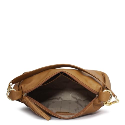 Image of Da Milano Leather Brown Leather Hobo (Medium)