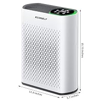 Air Purifier for Large Room, Cleans 2,400 ft² in 30 Mins, 3-Stage True HEPA, 360° Airflow, Large Touch Display Control, Real-Time Air Quality (PM2.5) Display, Ultra-Quiet 20dB Sleep Mode, HAP602 White — image 8