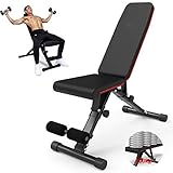 YI'HUI Faltbare Verstellbare Hantel Gewichtheben Sit Up Bauchbank, Hantelbänke Für Ganzkörpertraining, Faltbare Bauchmuskeltraining Schrägbank