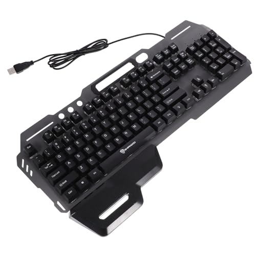 KOMBIUDA 有線フルゲーミングキーボード ワイドパームレスト搭載 耐水設計の防滴接続 キー配列 人間工学設計で長使用でも疲れにくい ホーム オフィス カフェ対応