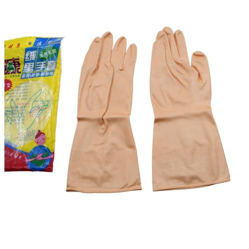 Image of ROHC Dishwashing Hand Gloves Non Scratch Wire, Waterproof Home Kitchen Utensils Cleaning Gloves for Washing Dish Easy Rinsing, Reusable Cleans Dishes Pots, Pans, Sinks (PEACH)