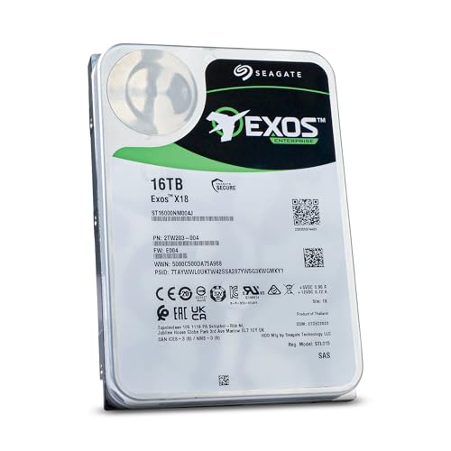 Image of Seagate Exos X18 ST16000NM004J 16 TB Hard Drive - 3.5 inch Internal - SAS (12Gb /s SAS) (Renewed)