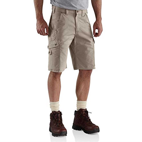 Carhartt Mens Cotton Ripstop Work Cargo Shorts, Desert, 34 US
