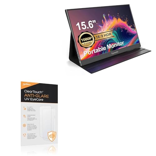 BoxWave Screen Protector Compatible With Tpsmtdis Portable Monitor (15.6 in) - ClearTouch Anti-Glare Anti-UV EyeCare (2-Pack), Filters out Harmful Blue Light Reduce Fatigue
