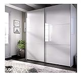DECOR NATUR-Armario DE Puertas CORREDERAS Modelo Slide Color Blanco Brillo-Medidas: Ancho: 180 cm Alto: 204 cm Fondo: 65 cm