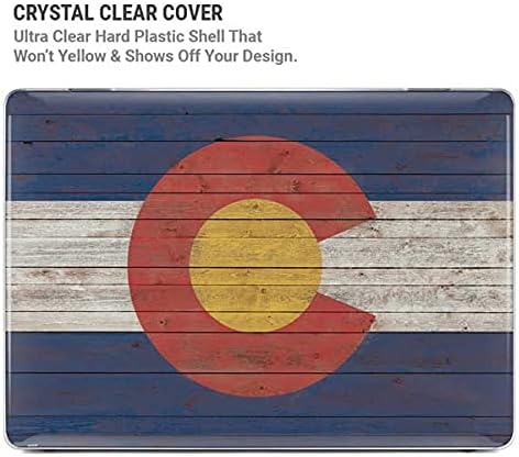 Skinit Case + Skin Compatible with MacBook Air 13in M1 (2021) Originally Designed Colorado Flag Dark Wood Design