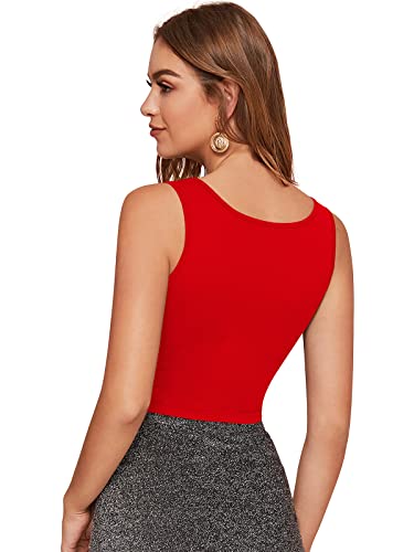 Image of LONDON BELLY Women's Polyester Crop Top with Round Neck Sleeveless Solid Pattern and Crop Length | Womens Crop Tops | Summer Fashion Top Stylish Look