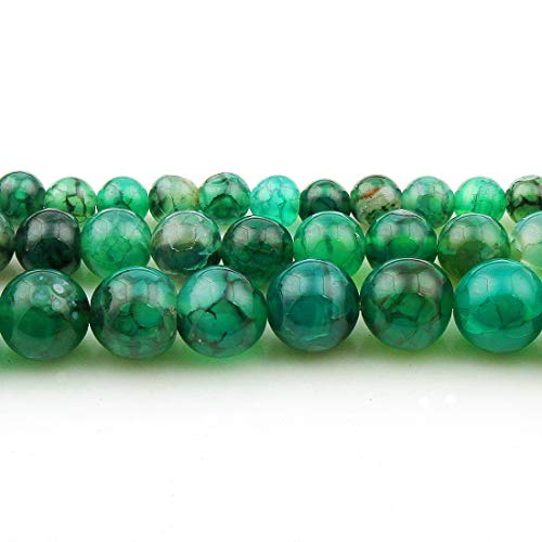Perlin Green Round Agate Beads, 10mm, Pack of 12, 10mm 12 Stück - Image 4