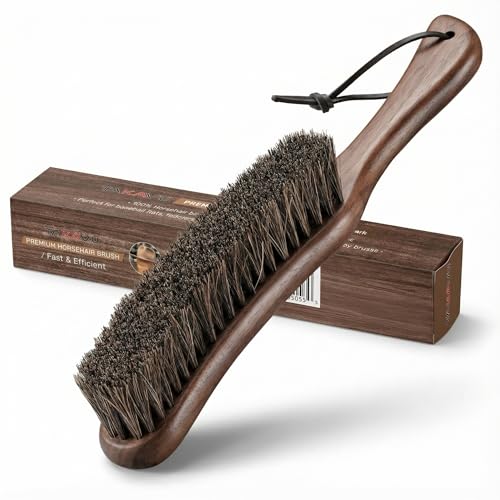 Lint Brush with Soft Horse Hair Bristle