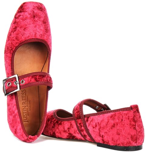 Kiera 2 Women's Velvet Flat Marj Jane Ballet Flat4