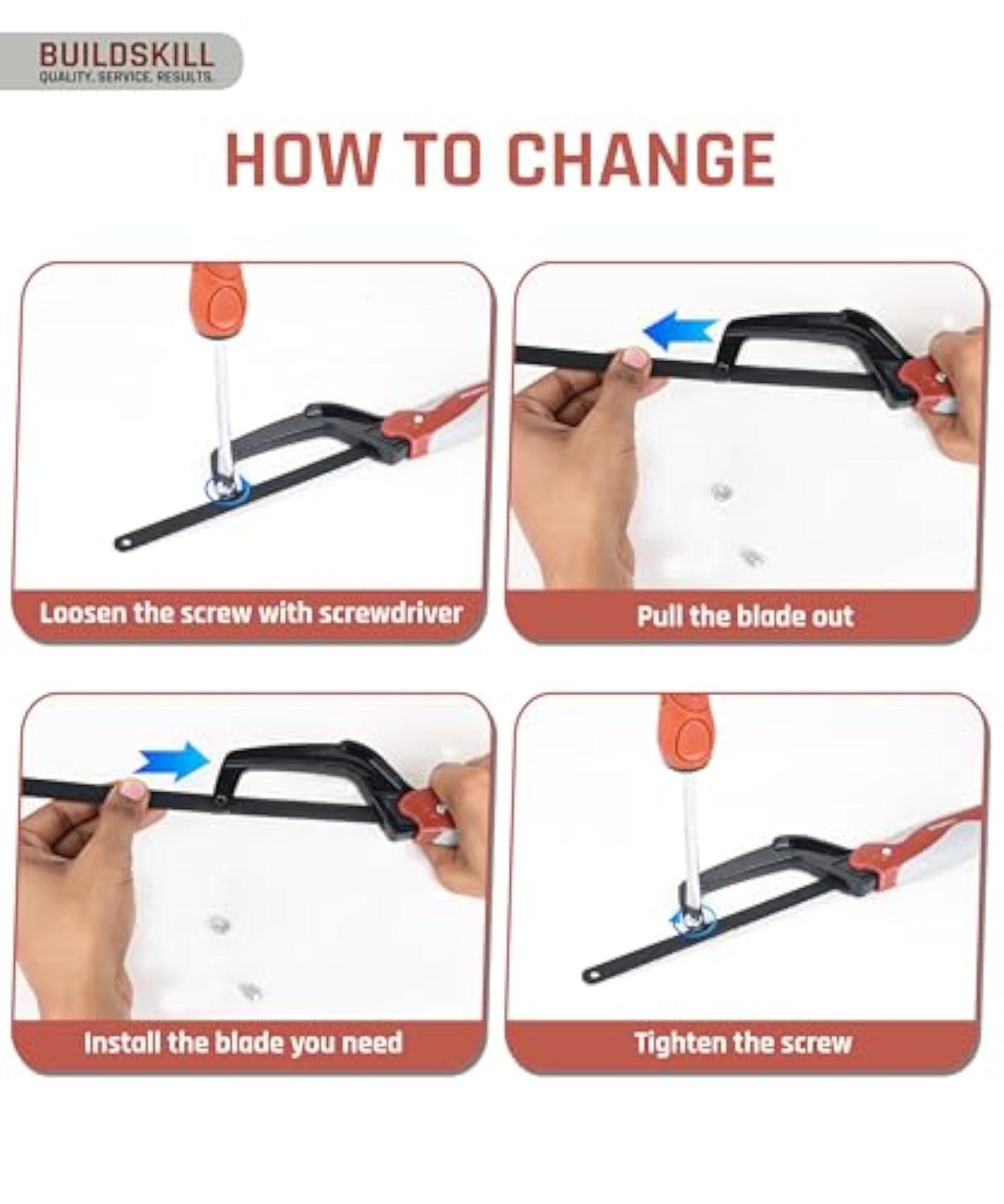 Mini Hacksaw 10 Inch for Wood, Metal, and Plastic Cutting