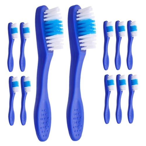 BUGUUYO 12 Piezas Cepillos de Dientes para Prisión con Cerdas Suaves y Mango Corto Antiuso para Autolesiones Manuales Portátiles para Viaje y Entornos Institucionales