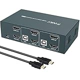 【Conmutador KVM HDMI Alimentado por USB】Significa que está alimentado por un cable USB, no se necesita un adaptador de alimentación externo. Hace que su trabajo y su vida sean cada vez más fáciles. Viene con 1 cable de alimentación micro USB para fuente de alimentación.