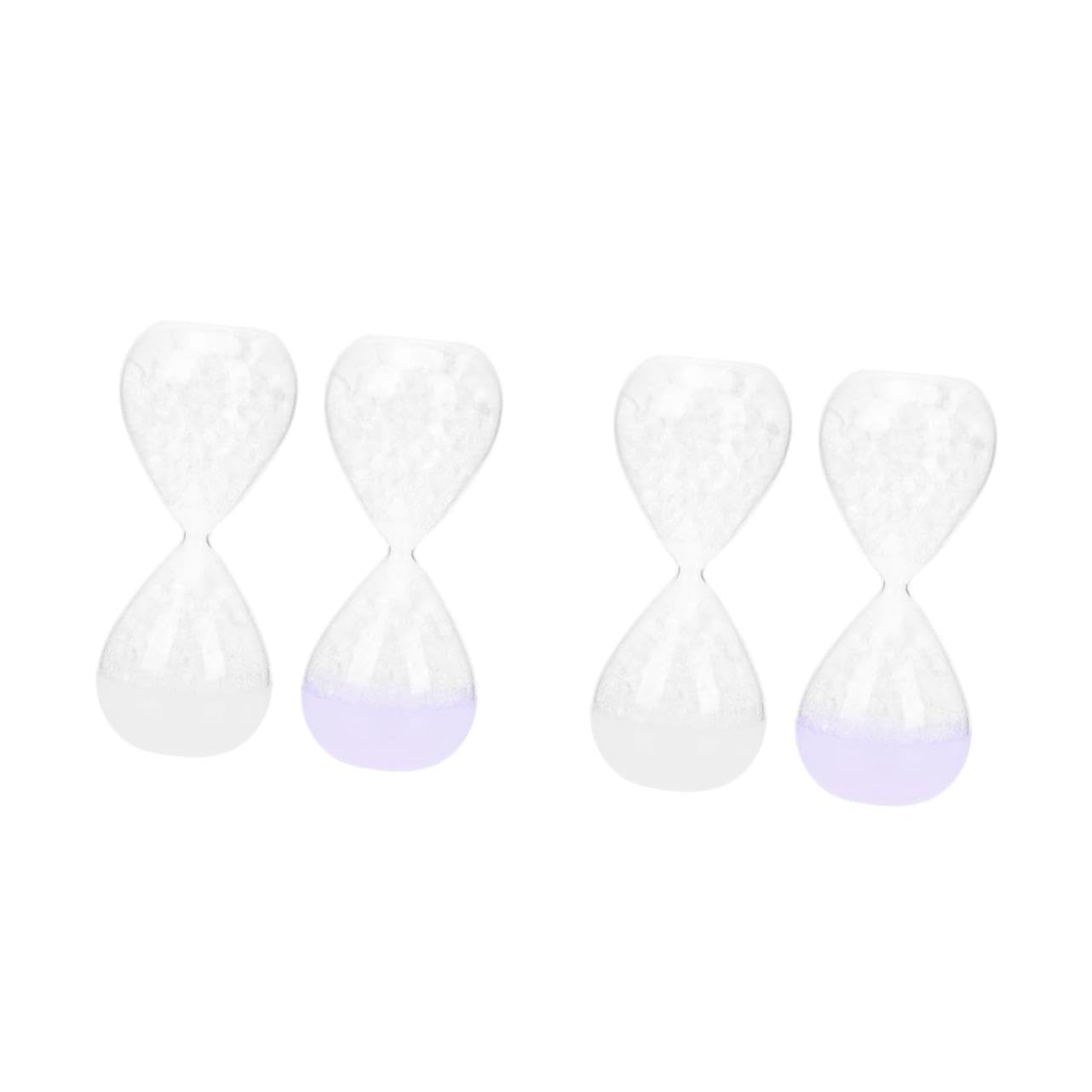 Ciieeo 2 Ensembles Sablier À Bulles Timer Cuisine Petit Sable Minuterie À Bulles Chronomètre Sablier De Table Sablier Ménager Ornement De Bureau Un Verre Violet,Mauve 2 Pièces * 2
