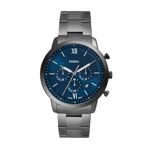 Fossil Herren Uhr Neutra 44 MM Grauer Edelstahl, FS6111
