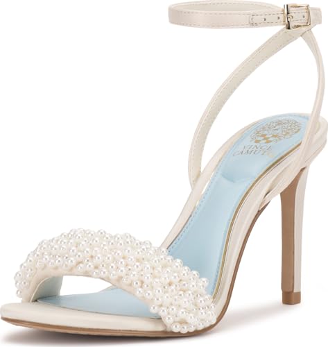 Image of Vince Camuto Arleem Beaded Band Ankle Strap High Heel Sandals