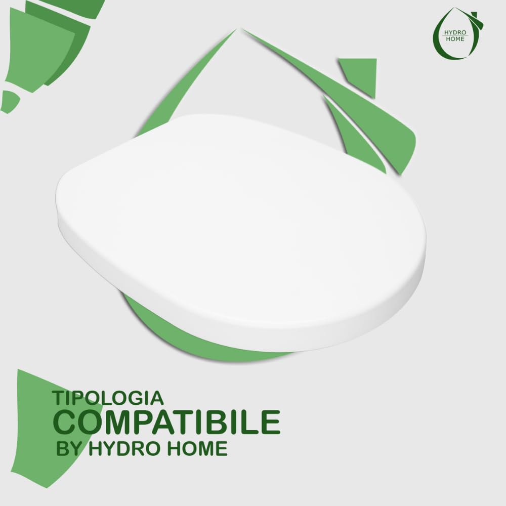 Copriwater Sedile Wc compatibile con LINDA IDEAL STANDARD, In Plastica Termoindurente Avvolgente,Colore Bianco MADE IN ITALY CHIUSURA AMMORTIZZATA
