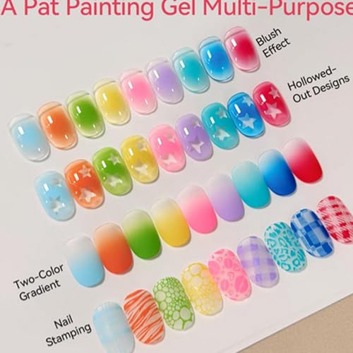 Gel para uñas en paleta de 16 colores y formato esponja para sesiones de manicura creativa en casa 7