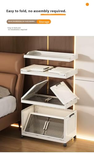 Image of EXVITO Wardrobe for Clothes, 2 Door Closet Storage Boxes, Wardrobe for Storage, Baby Cupboard for Clothes, Manual Sharpening for Home & Kitchen Adorable Room Decor & Gift - (Beige, 2 Door)