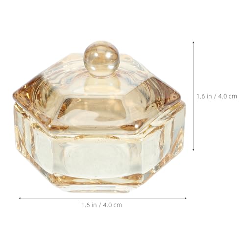2 piezas de cuencos de cristal para manicura miniatura 2