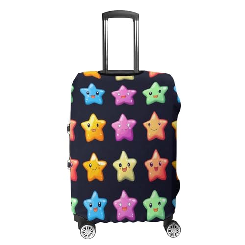 Colorful Stars Luggage Cover Protector Printed Washable Anti-Scratch Travel Suitcase Covers S4