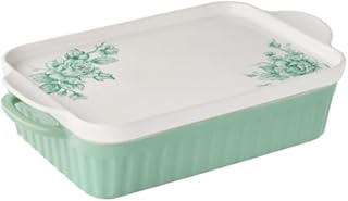 Pioneer Woman Agatha Rectangular Baker with Platter Lid, 9