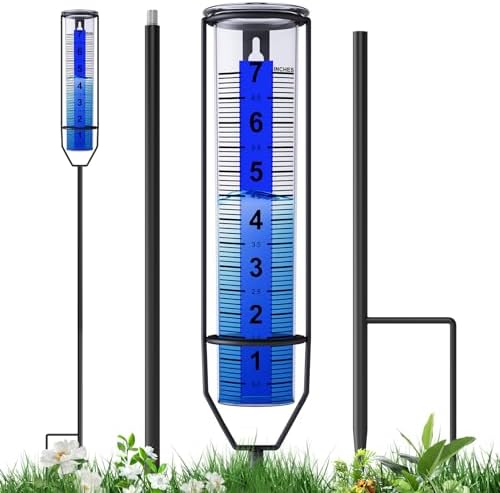 Rain Measure Gauge Stake, Adjustable Rainwater Measuring Tool