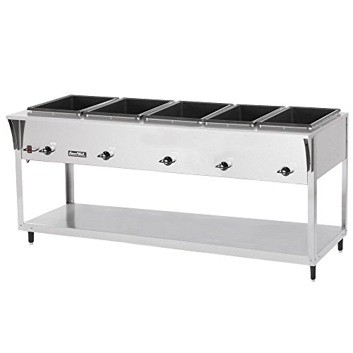 Vollrath 38205 ServeWell 5 Well Electric Hot Steam Table w/Thermoset No-Drip Wells