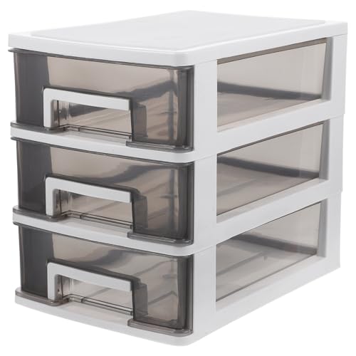 Hemobllo Estuche de Almacenamiento Cajones de Pp Práctico Diseño Simple para Oficina y Hogar, Caja de Escritorio Multi-capa Superficie Lisa Adecuado para Guardar Papelería