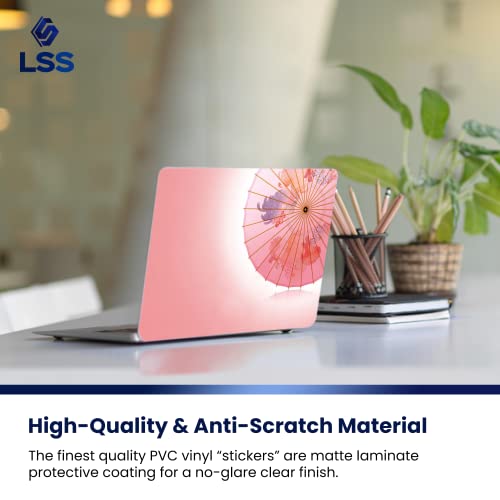 Image of LSS Laptop 15 15.6 Skin Cover with Colorful Chinese Umbrella Pattern for HP Dell Lenovo Apple Asus Acer Compaq - Fits 13.3 inch 14 inch 15.6 inch 16 inch (2 Wrist Pads Free)