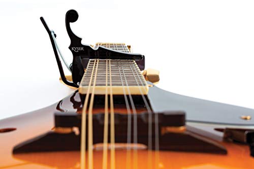 Kyser Quick-Change Capo For Banjos, Ukuleles, And Mandolins, Black, Kbmb #TOP4