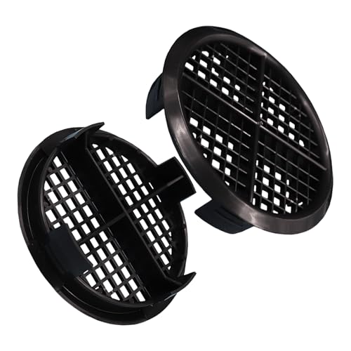8 x Black Plastic 70mm Round Soffit Air Vents/Upvc Push Fit Eaves Disc Fascia