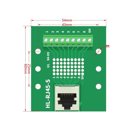Divisor RJ-45 vertical con montaje en riel DIN para redes estables 3