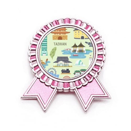 Broche Temple Confucius Taiwan Rose Idée Cadeau Culturel M