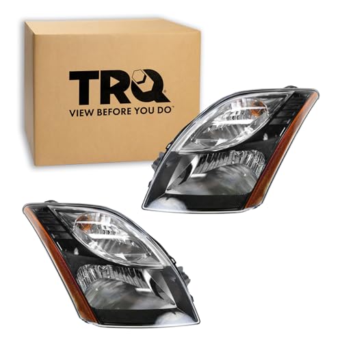 Image of TRQ Headlight Assembly Set NI2502193 NI2503193 Compatible with 2010-2012 Nissan Sentra